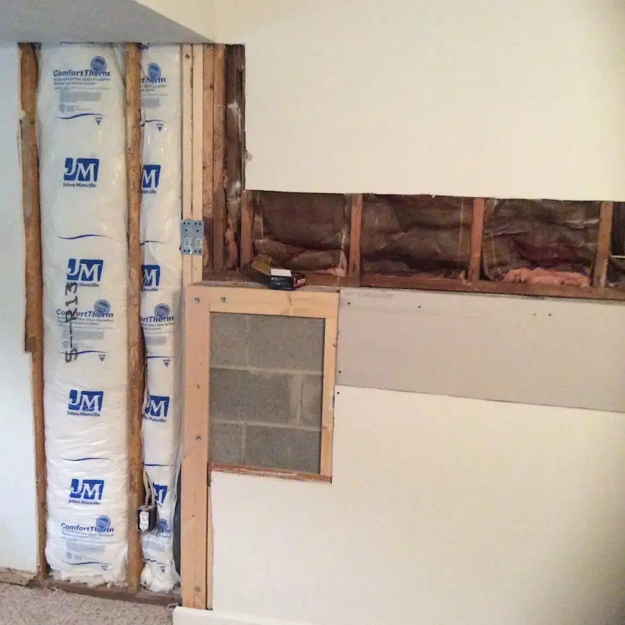 Wall insulation replacement during Contents Cleaning & Restoration in Mount Vernon